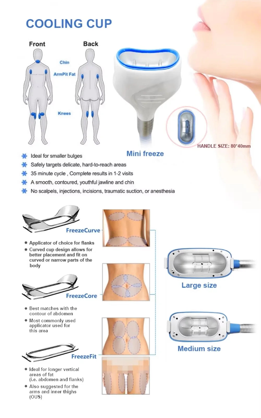 MYOSLIM 360 Fat Freezing Machine With Cavitation RF Lipo Laser