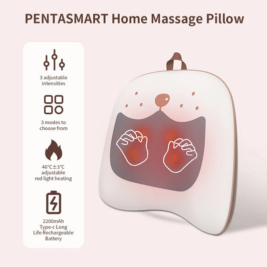 Pentasmart Back And Waist Massager With Heated Vibration