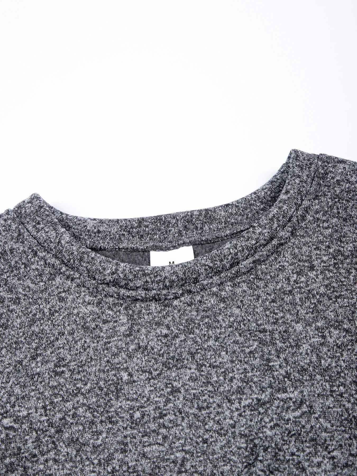 Men's Crew Neck Knit Pullover Sweatshirt Long Sleeve Polyester