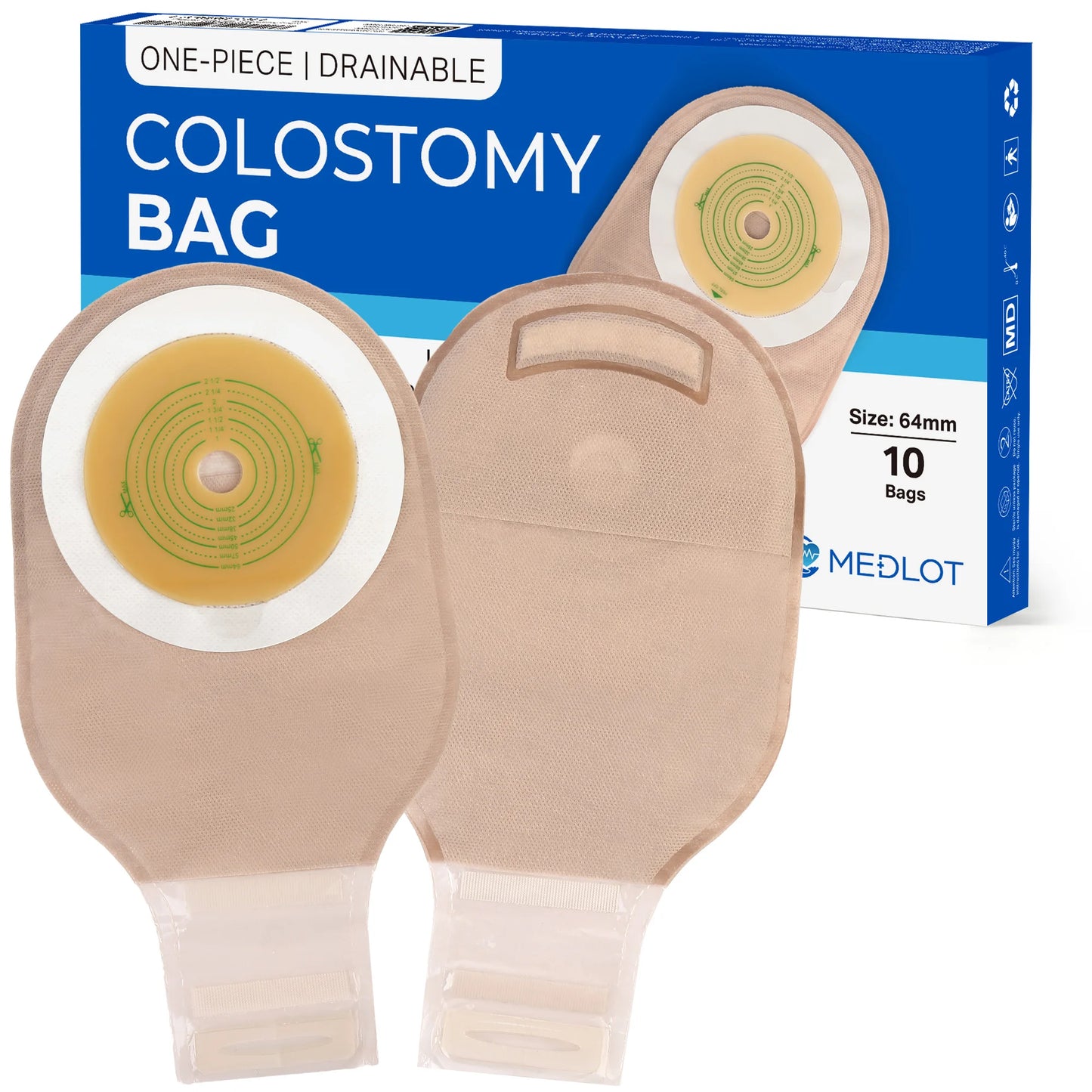Colostomy Bags With Clamp Closure One Piece Drainable Pouches