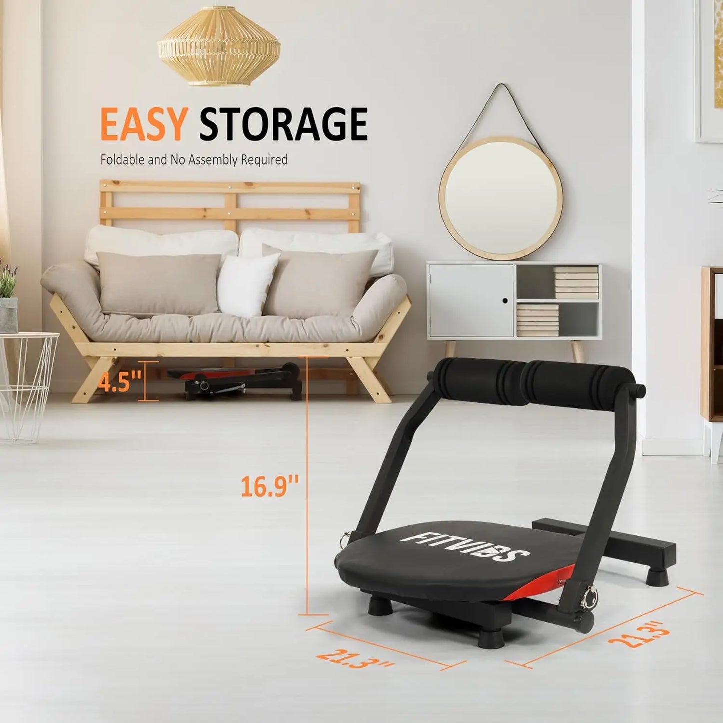 Adjustable Ab Crunch Machine With Resistance Bands Full Body Workout