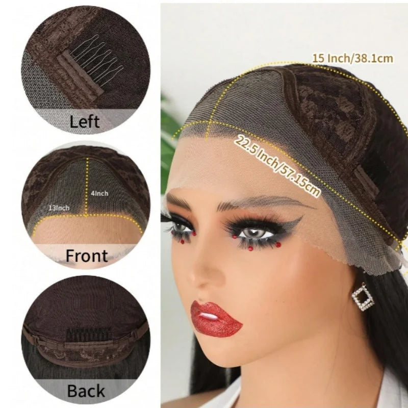 Fiumer HD Transparent Lace Front Wigs 13x4 Remy Brazilian Human Hair Baby Hair Swiss Lace Natural Parting