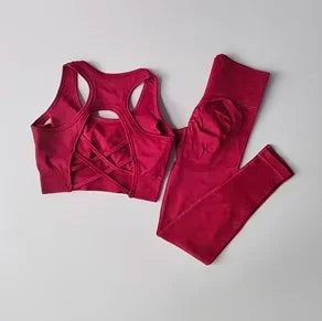 Women Sports Bra Set Yoga Leggings Tank Top 2 Piece