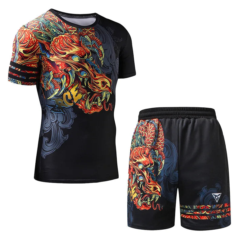GANYANR Men Running Sets Sports Tracksuit For Fitness And Training