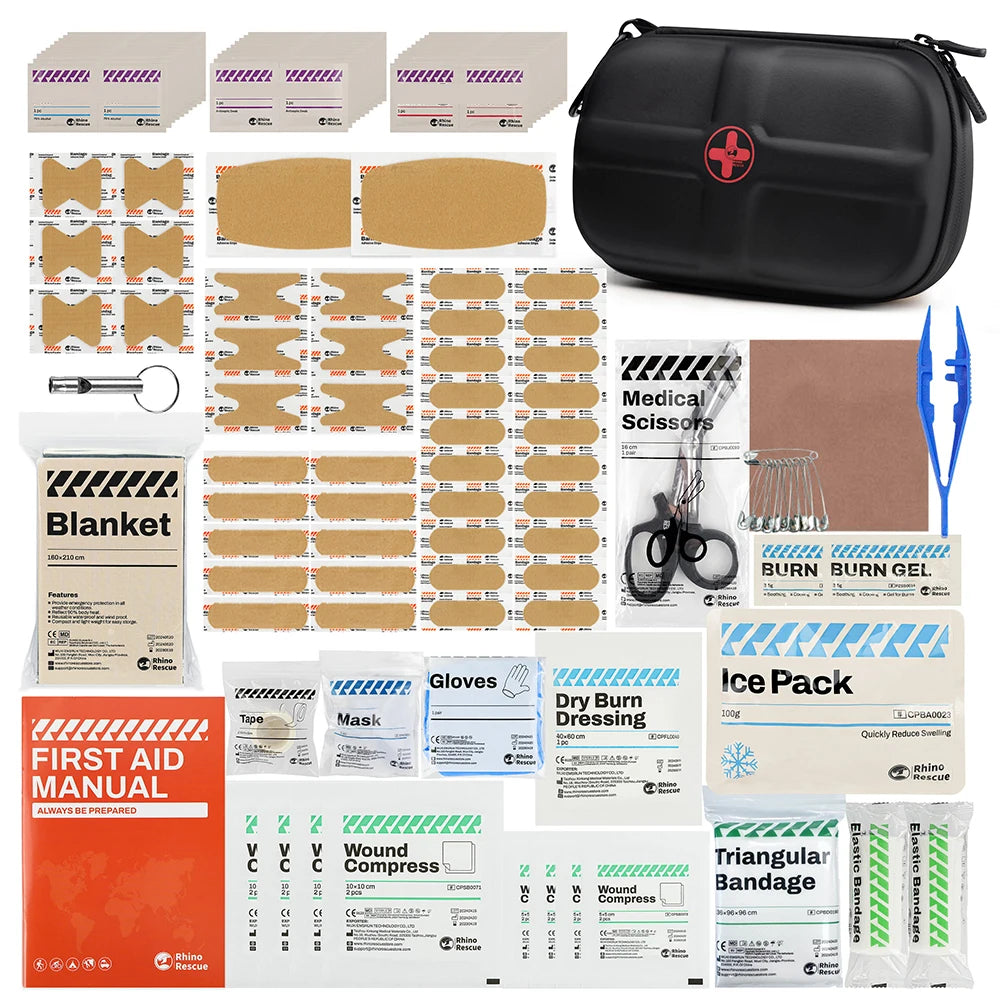 Rhino Rescue Waterproof Portable First Aid Kit Emergency Medical Travel Care