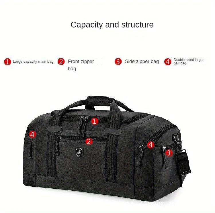 Travel Bag Weekender Duffle With Multiple Compartments For Outdoor Adventures