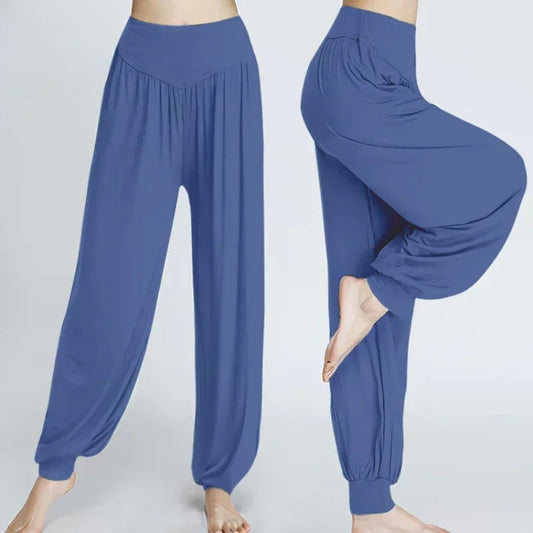 Women's Elastic Yoga Pants Loose Casual Breathable Polyester