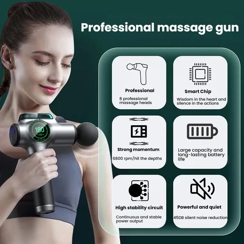 Massage Gun 99 Speeds 8 Attachments for Full Body Recovery