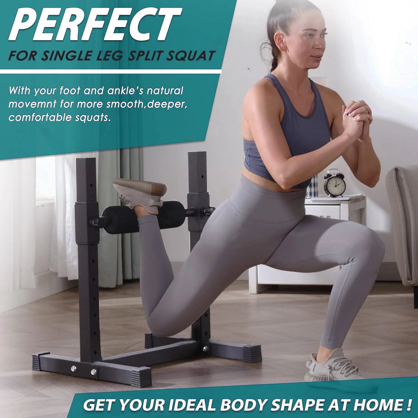 MARSAFIT Single Leg Squat Roller With Adjustable Height Stand