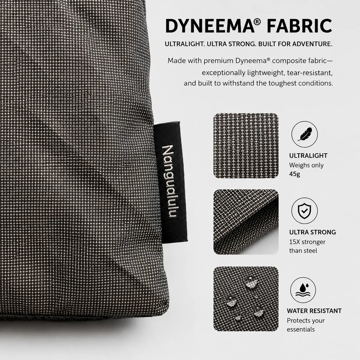 Dyneema Ultralight Hanging Toiletry Bag Three Compartment Waterproof Organizer