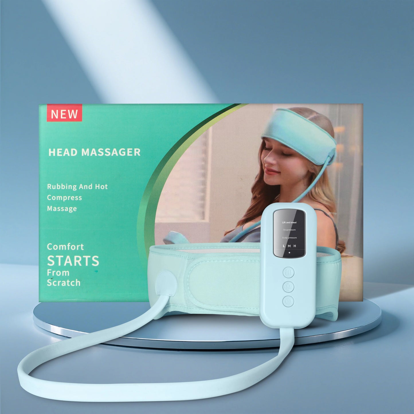 USB Powered Migraine Relief Cap Head and Eye Massager Compression