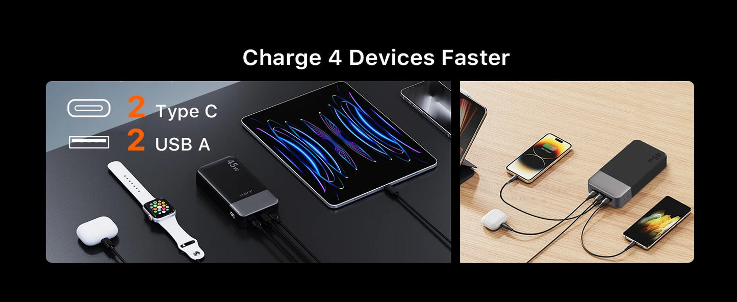 Fast Charging Power Bank 20000mAh 45W With LED Display