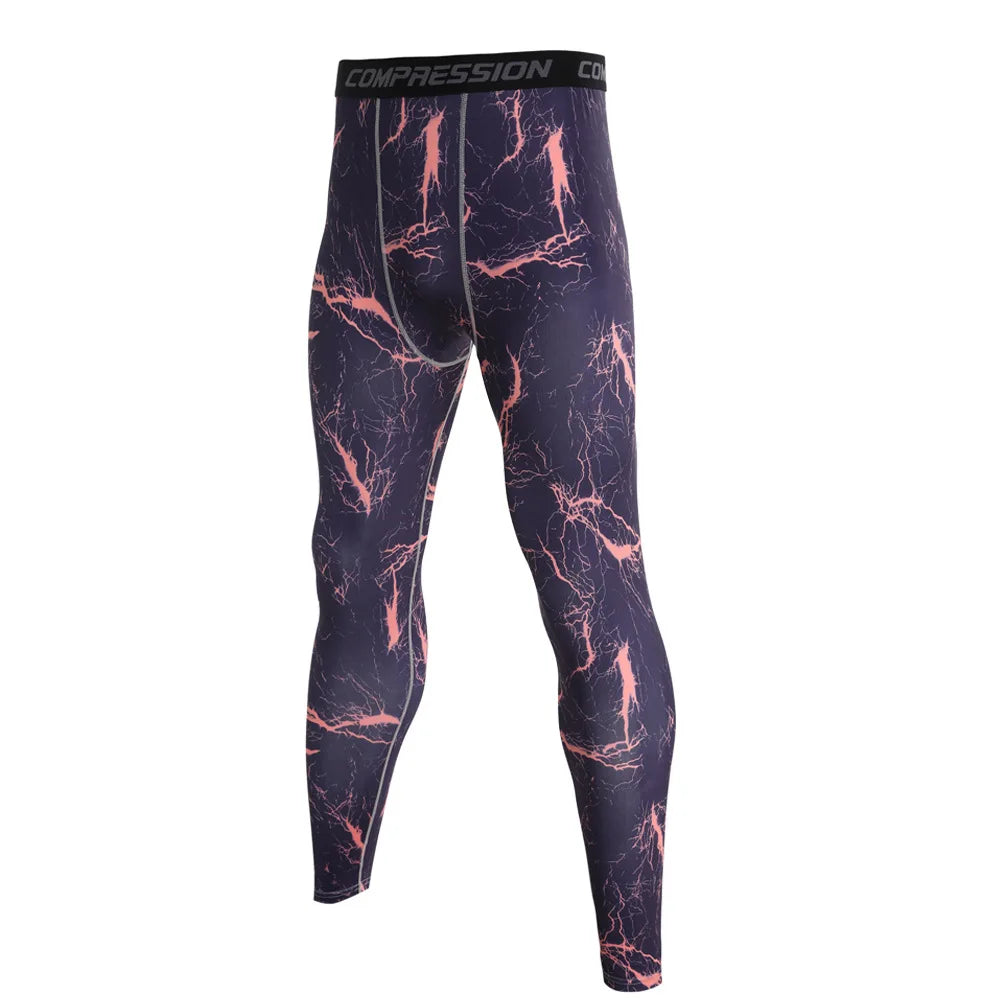 Men's Camouflage Running Training Compression Leggings For Sports