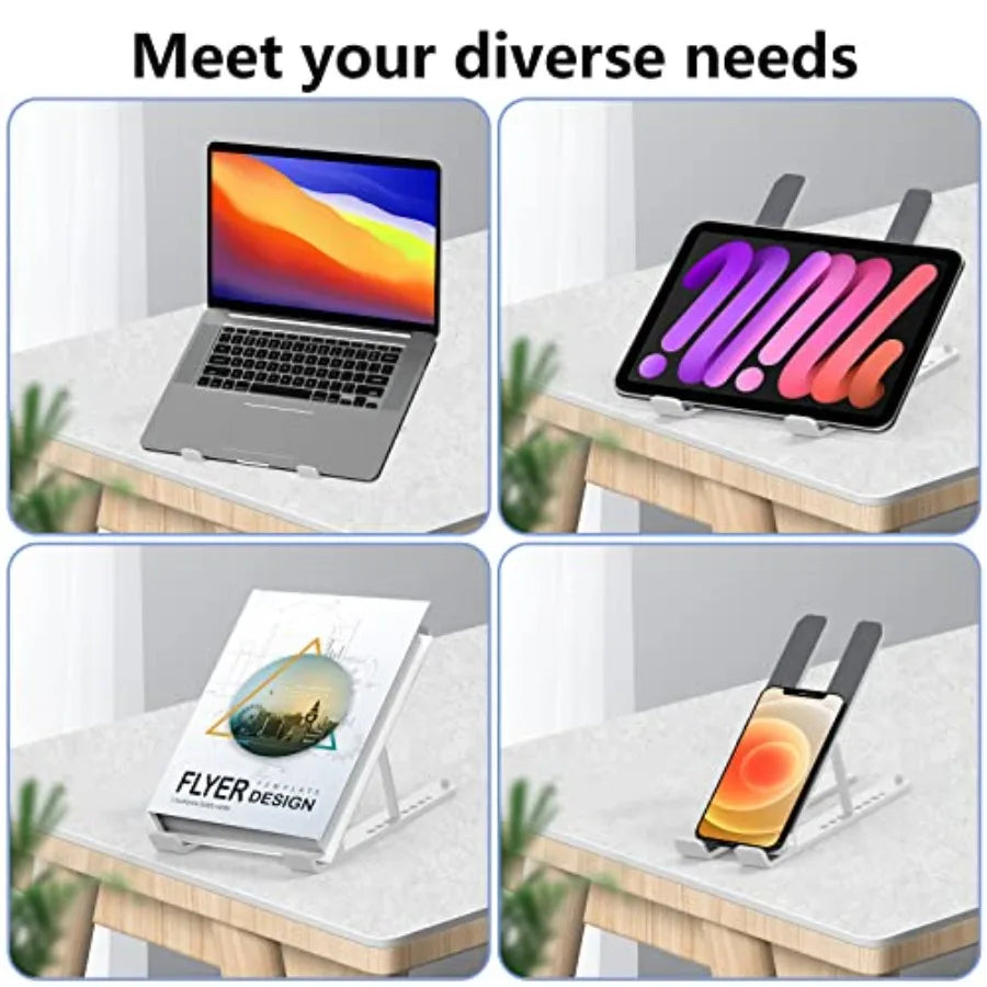 Adjustable Laptop Stand For Desk Ventilated Foldable Notebook Riser