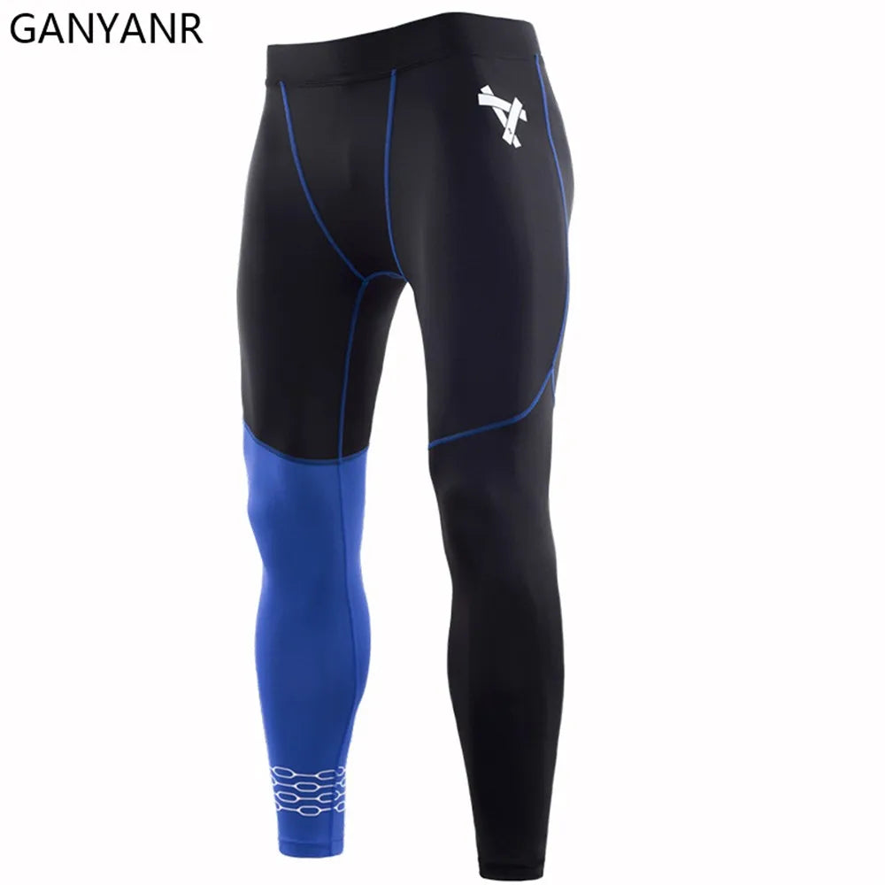 GANYANR Men Running Sets Sports Tracksuit For Fitness And Training