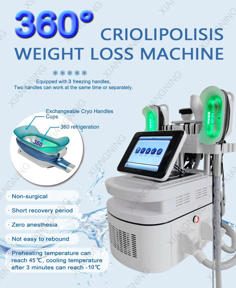 MYOSLIM 360 Fat Freezing Machine With Cavitation RF Lipo Laser