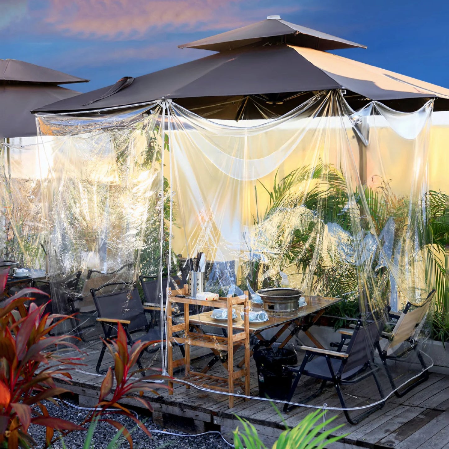 Clear PVC Tarp Heavy Duty Transparent Tarpaulin With Grommets