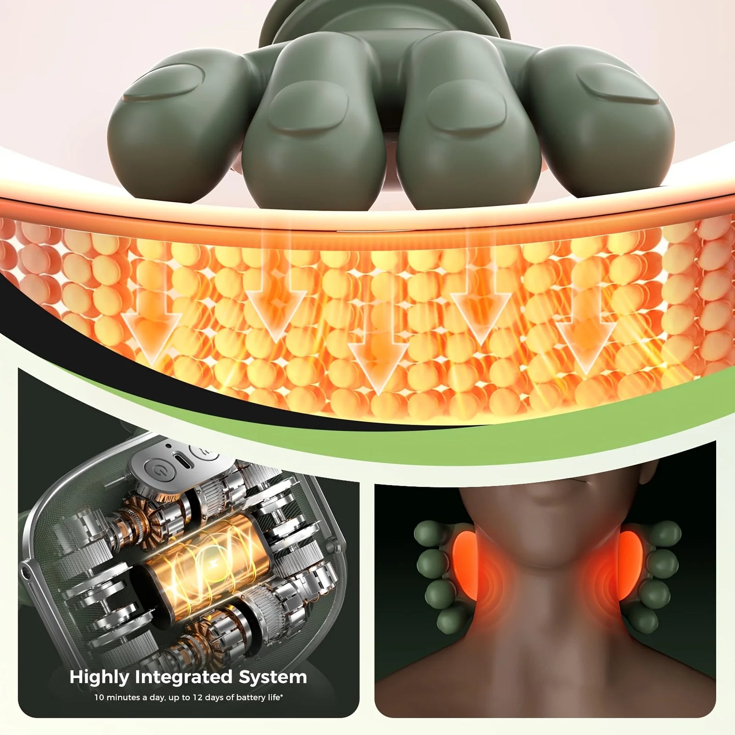Neck and Shoulder Massager With Kneading Heat Therapy