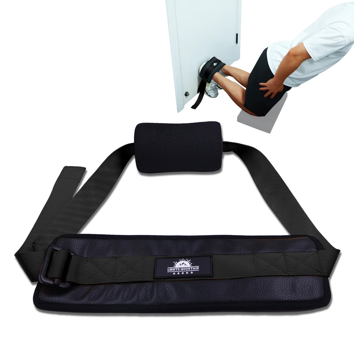 Adjustable Nordic Hamstring Curl Strap With Large Door Anchor Neoprene