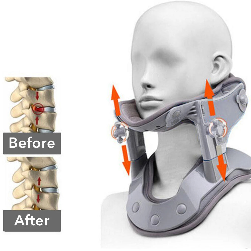 Agdoad Therapeutic Extended Inflatable Neck Traction Device Cervical Collar System