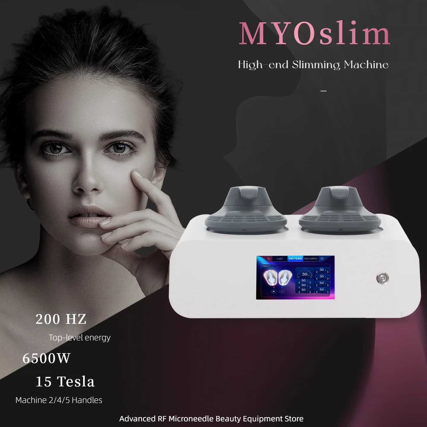 MYOSLIM HI-EMT PRO Deep Muscle Stimulator RF Machine