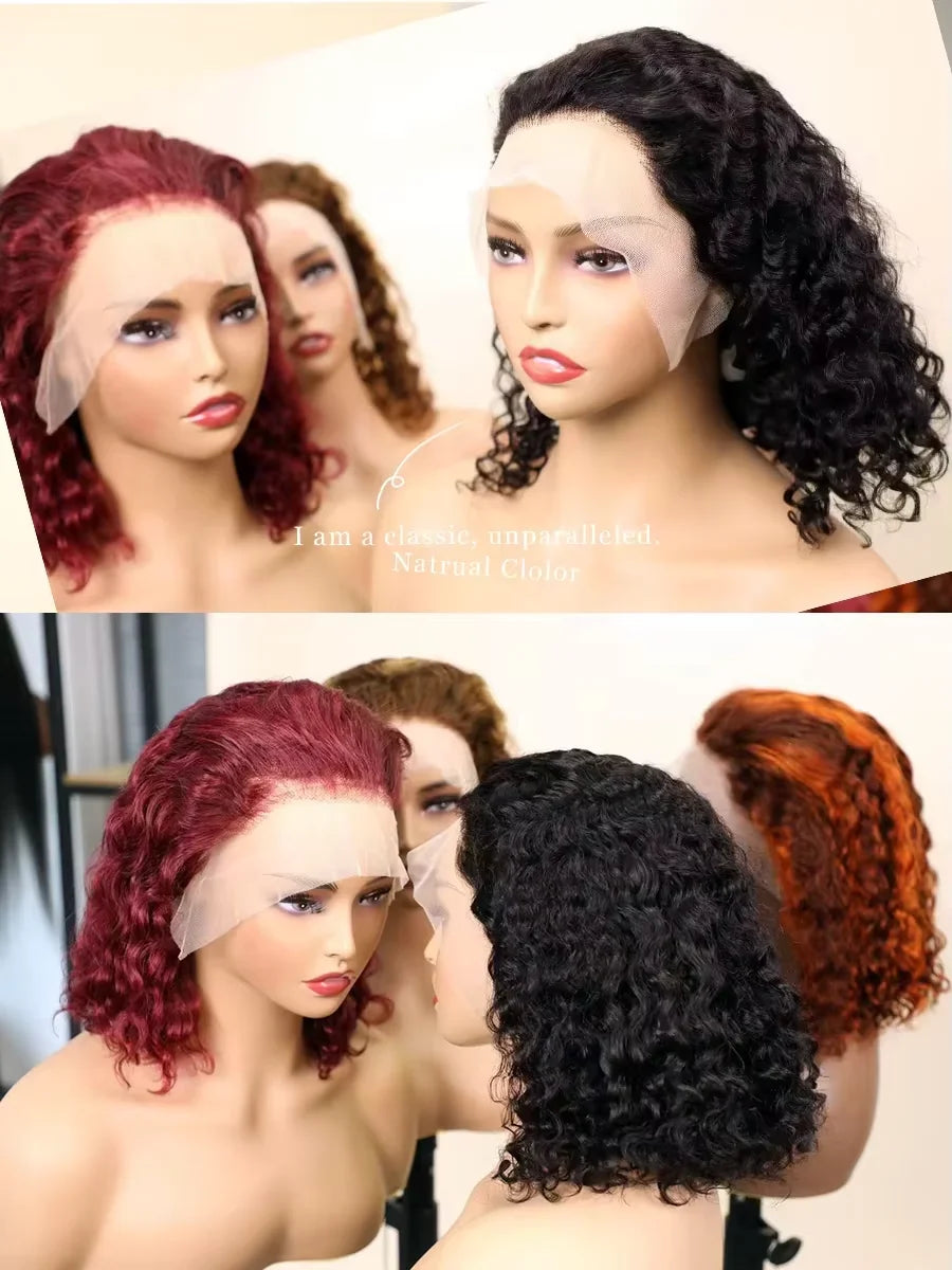 Missblue Brazilian Water Wave Lace Front Glueless Remy Hair Wig