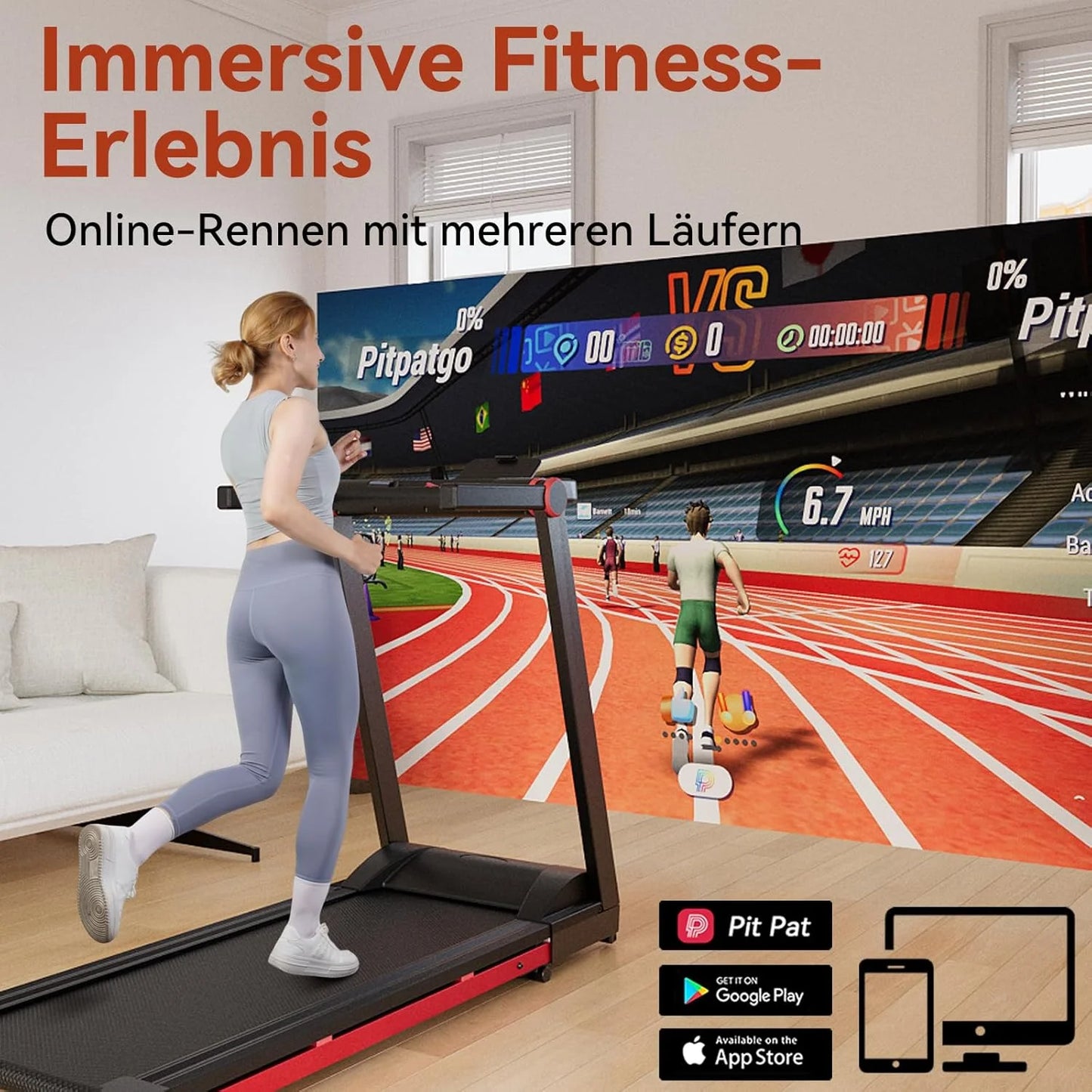 Superun Three Point Five HP Foldable Treadmill 6 Percent Incline