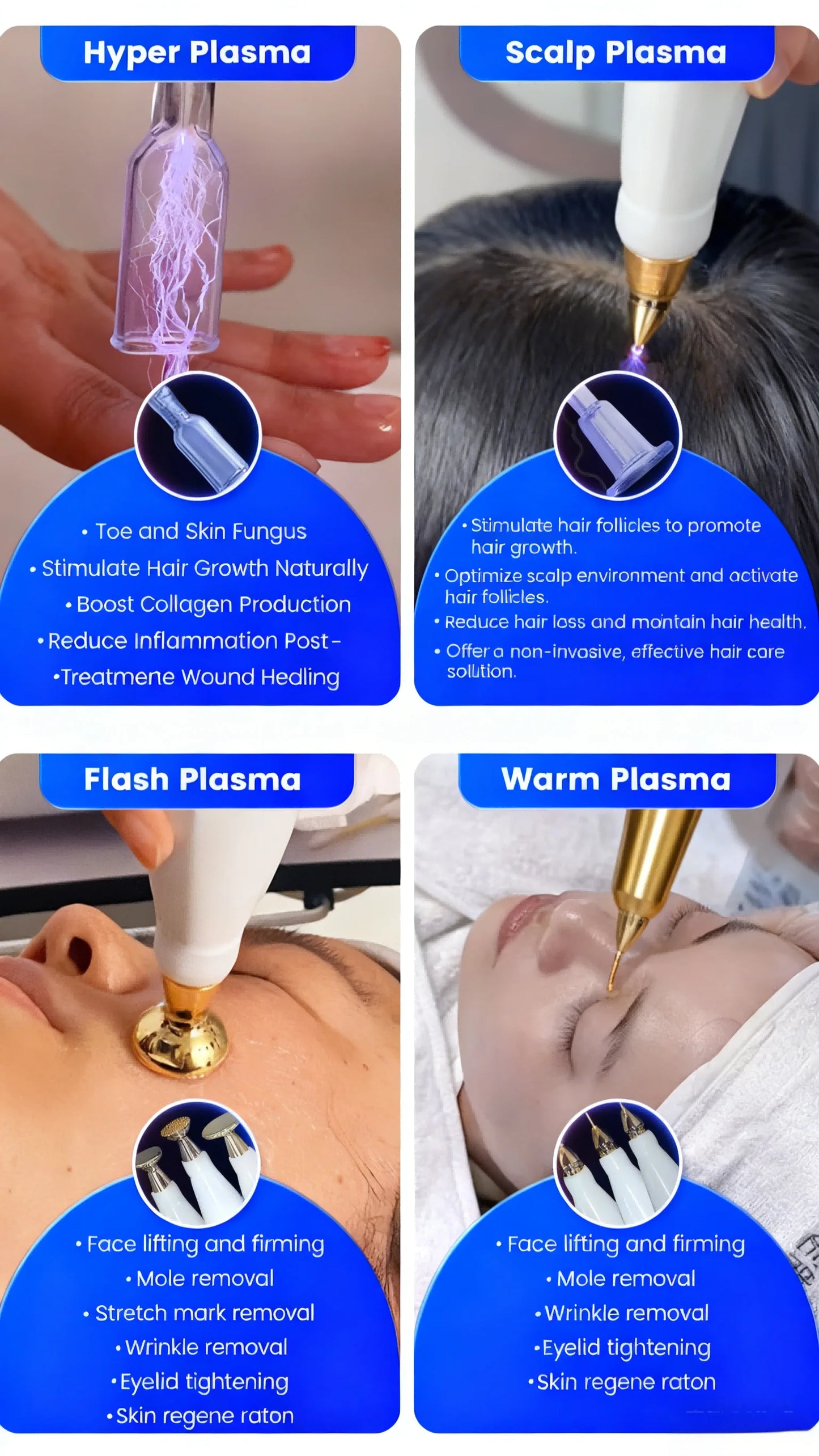 MYOSLIM 8 In 1 Plasma Beauty Machine With Cold Warm Ozone Microdermabrasion