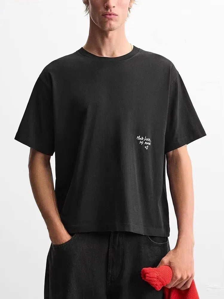 BEKEDEKE CN Mens Summer Cotton Tee ONeck Short Sleeve