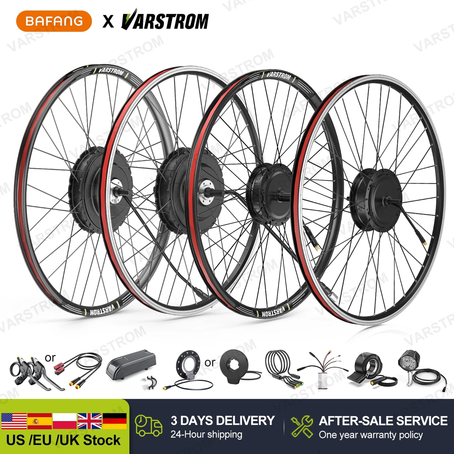 Bafang Varstrom Rear Hub Motor Ebike Kit 500W 65Nm Torque 36V Or 48V Fits 135-142mm Dropout