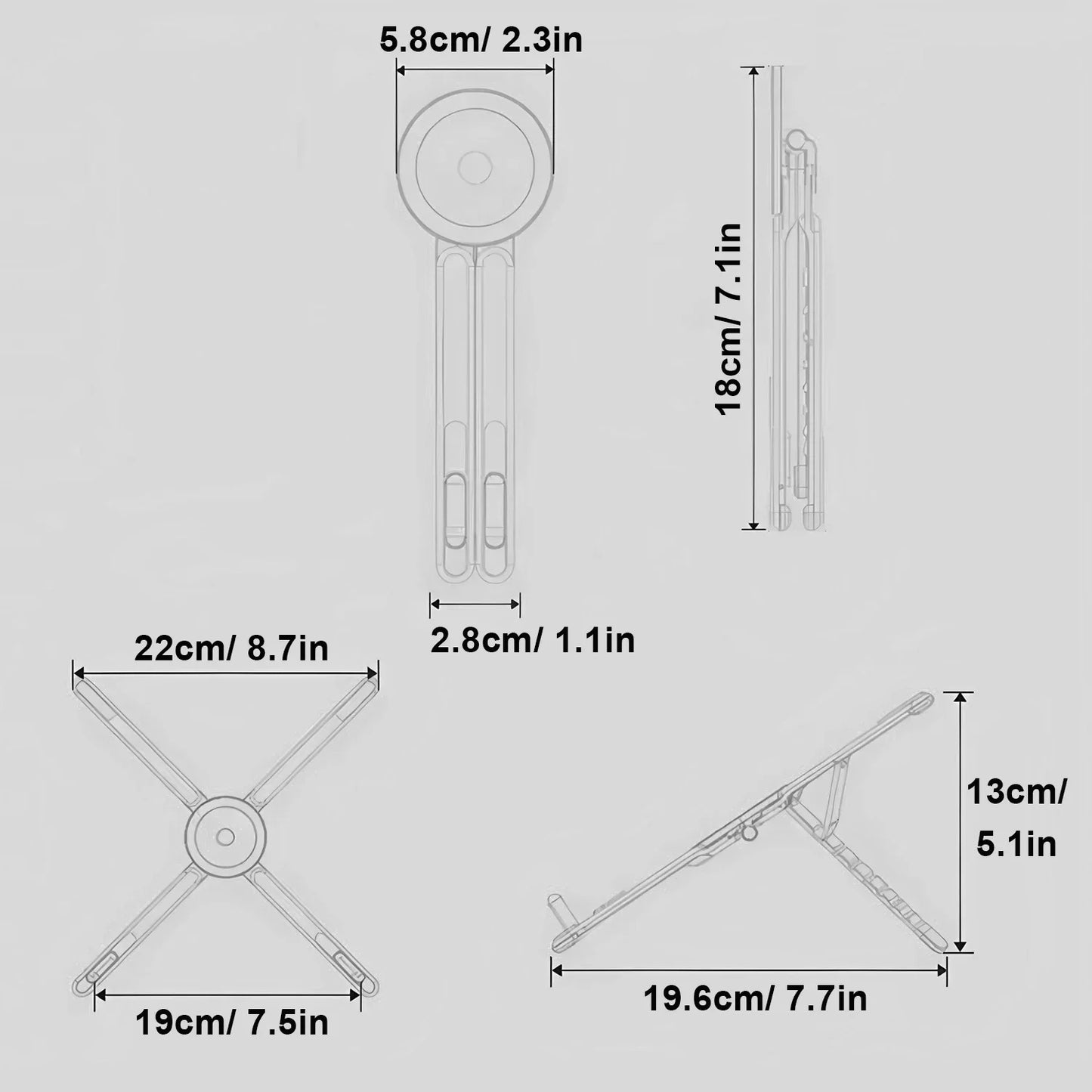 Portable Magnetic Phone Holder Selfie Stick 3-In-1 Foldable Tripod