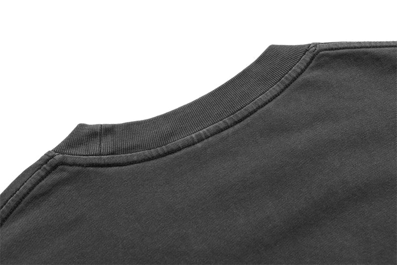 ZODF Basic Solid Washed Cotton Tee For Men Unisex Streetwear