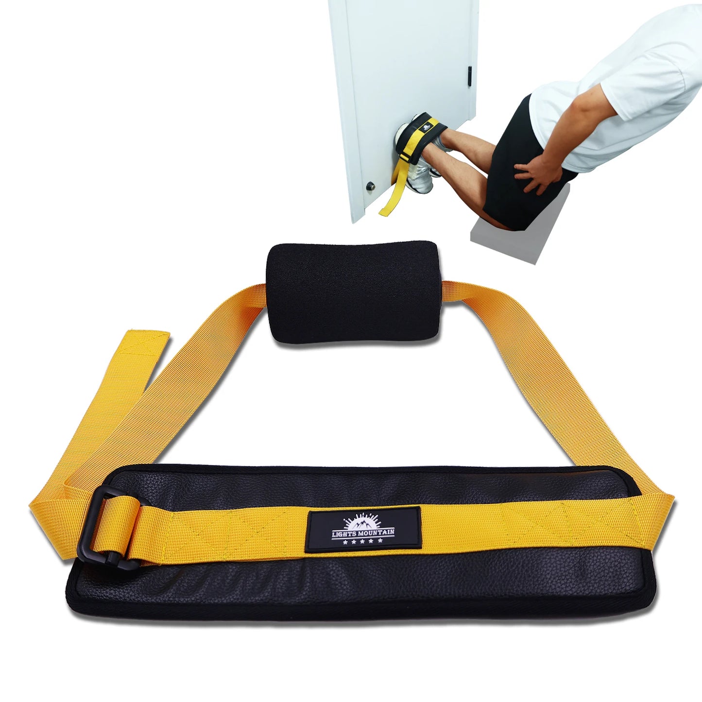 Adjustable Nordic Hamstring Curl Strap With Large Door Anchor Neoprene