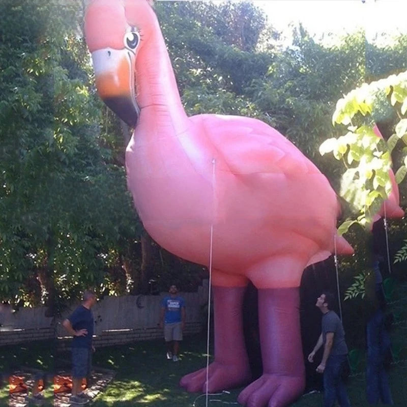 Outdoor Inflatable Flamingo With Included Blower For Outdoor Use