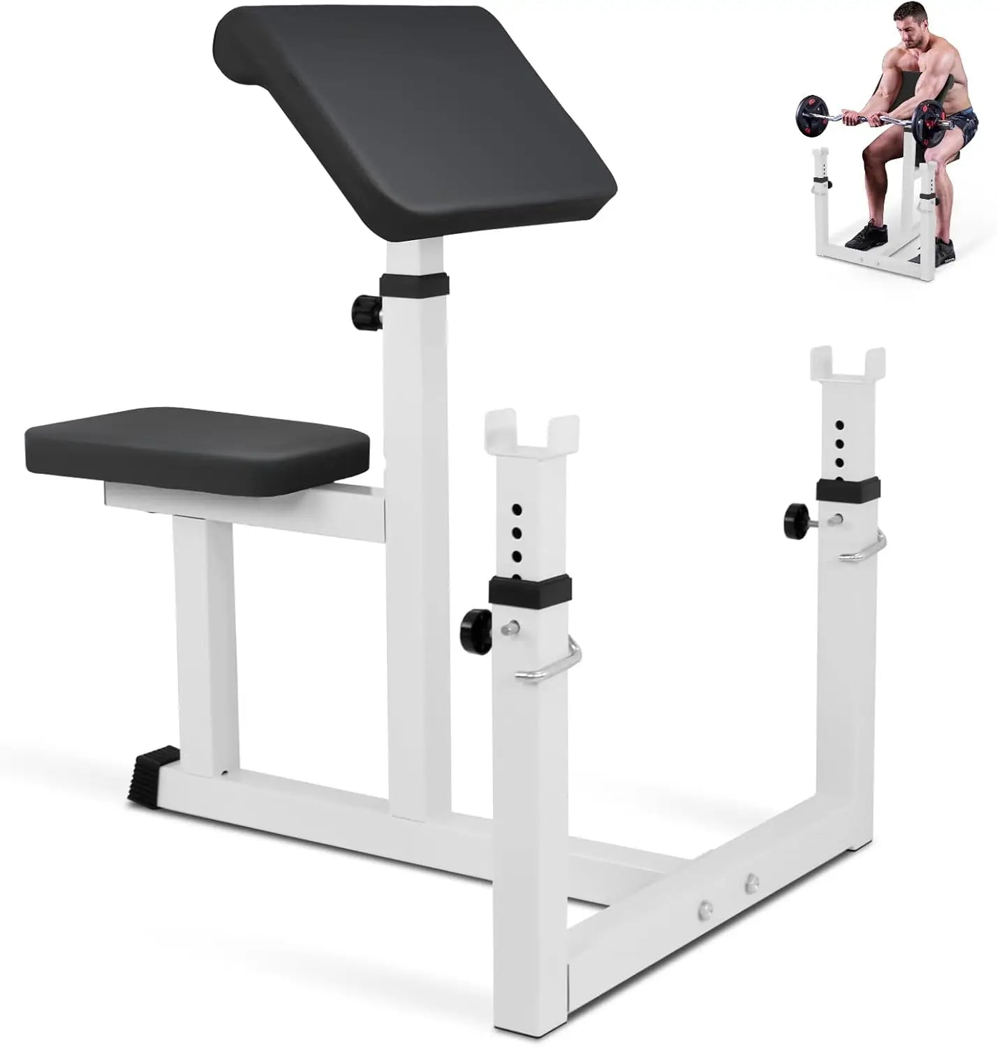 Adjustable Preacher Curl Weight Bench For Arm Curl And Tricep Training
