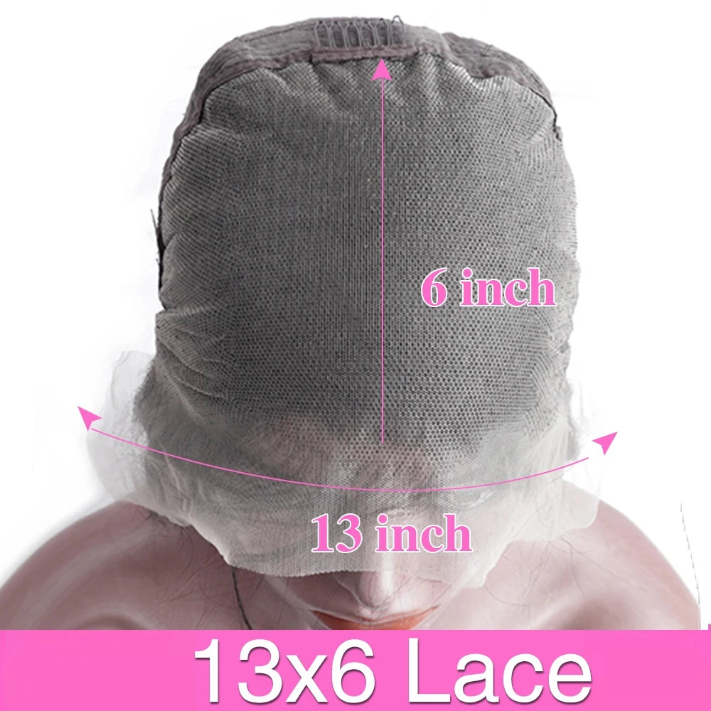 Baluiki HD Transparent Lace Frontal Wig 200 Density Remy Brazilian Hair 360 Lace 13x6 Panel