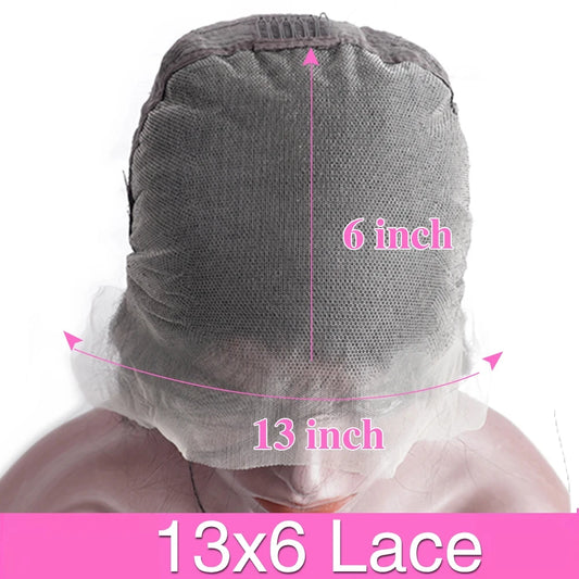 Baluiki HD Transparent Lace Frontal Wig 200 Density Remy Brazilian Hair 360 Lace 13x6 Panel