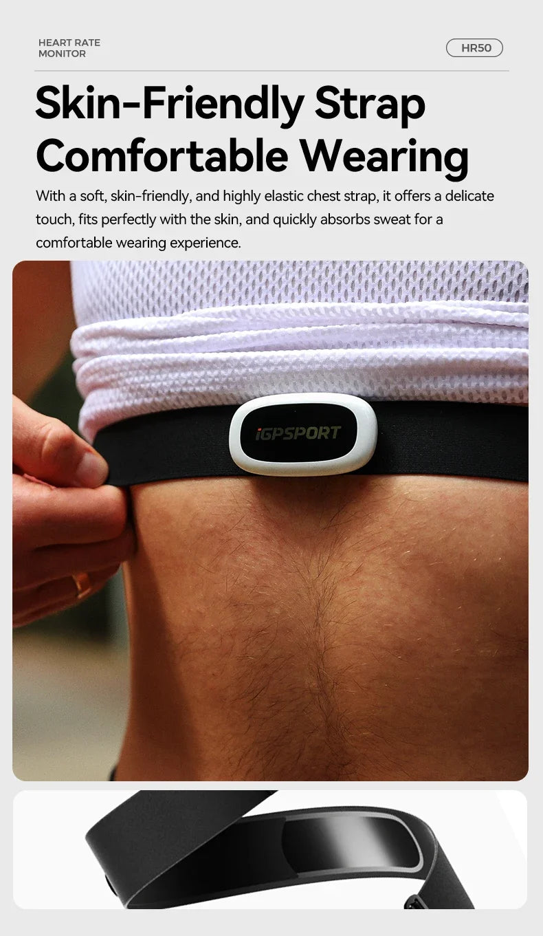 iGPSPORT HR50 Heart Rate Sensor IPX7 Waterproof For Bike Computer And Running