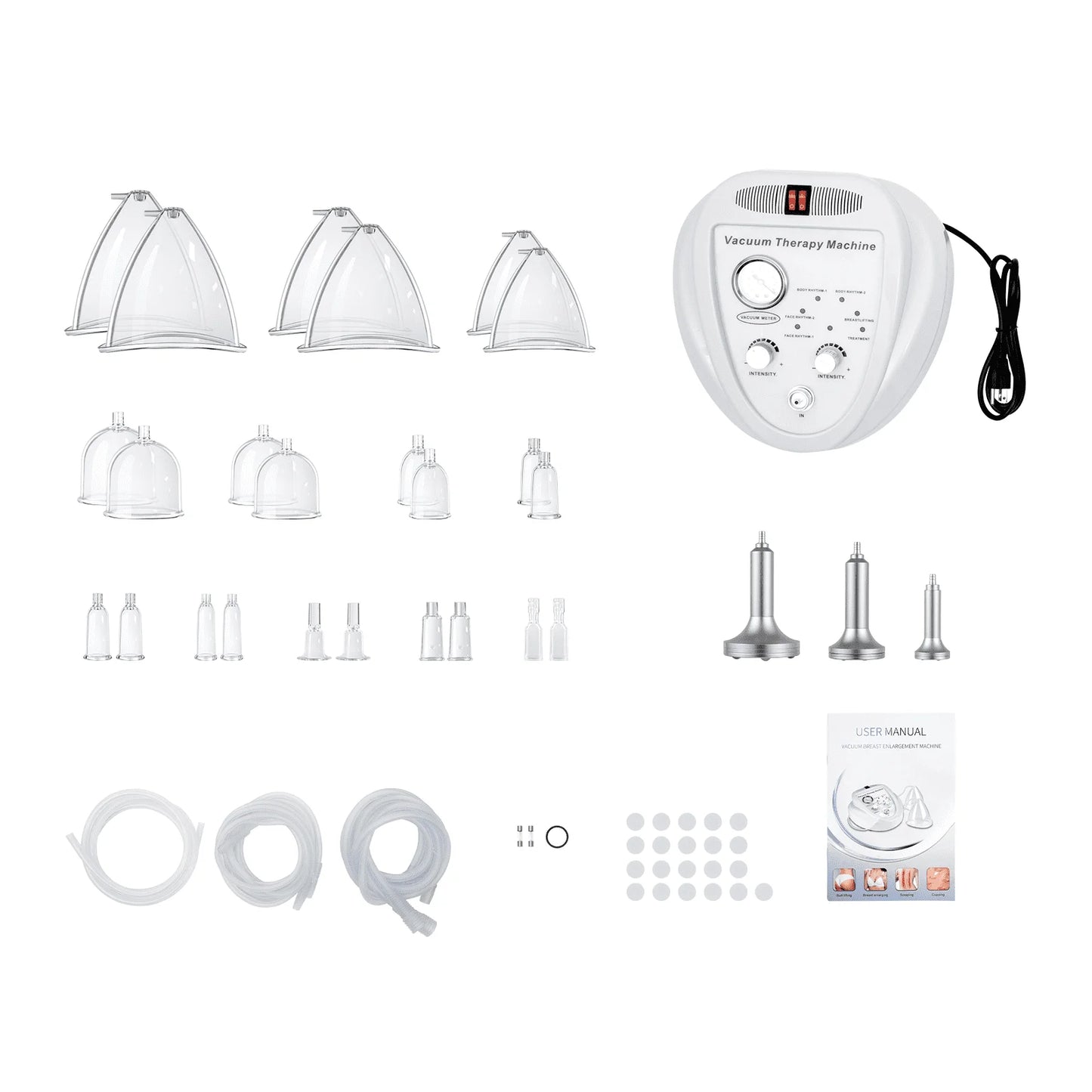 Vacuum Therapy Machine For Breast Enlargement And Body Sculpting With 24 Cups Kit And 6 Modes 110V 60Hz