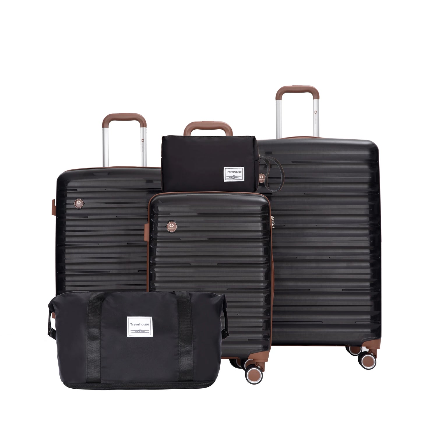 TravelhouseCN 5 Piece Luggage Set With Spinner Wheels TSA Lock
