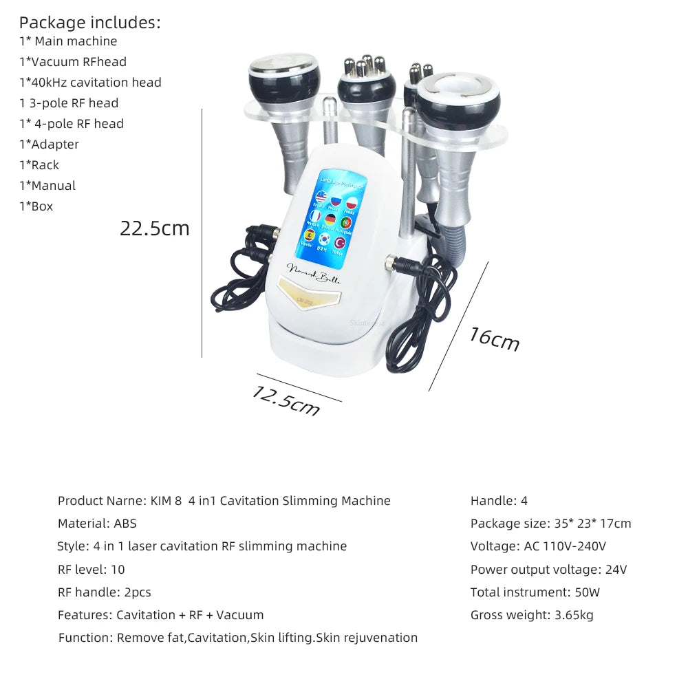 Sentidos 4 in 1 Ultrasonic Cavitation Machine for Body Slimming