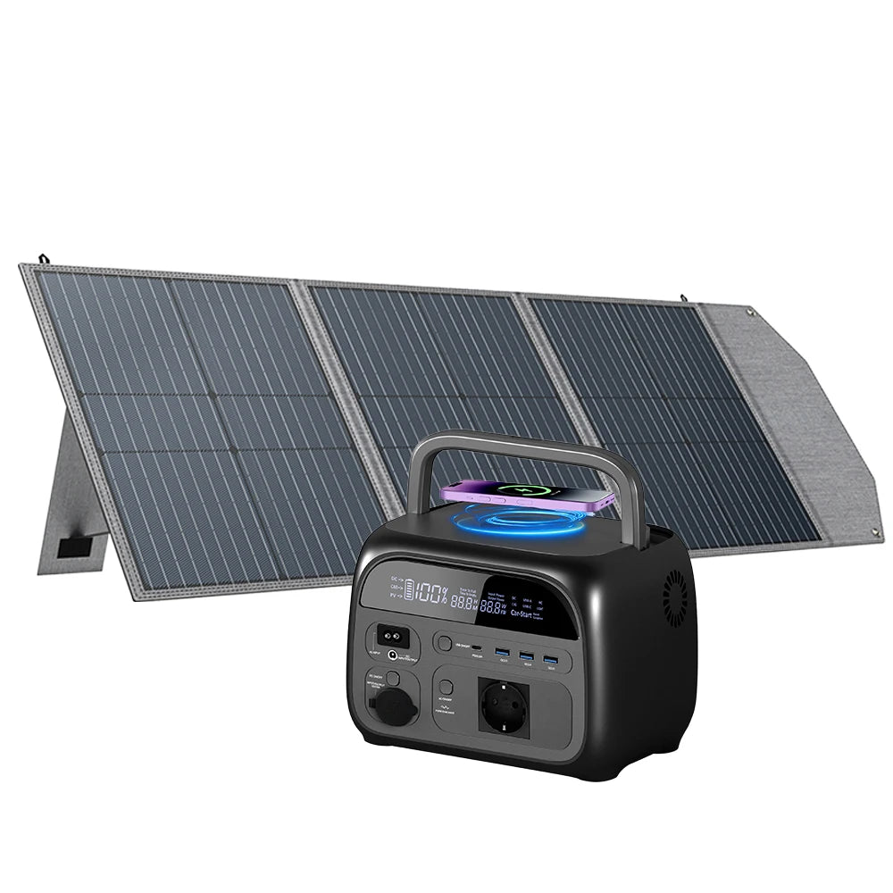 CTOLITY AP2000 Portable Solar Generator LiFePO4 2400W Foldable