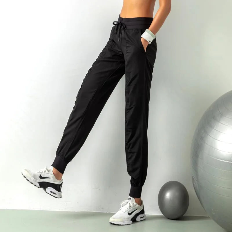 CZGUKE Women's Quick Dry Drawstring Joggers With Pockets