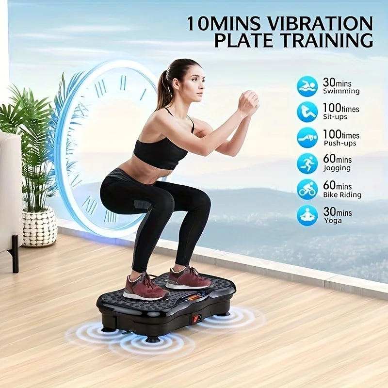 BZEQ Exercise Machine With Resistance Bands And Vibration Platform USB
