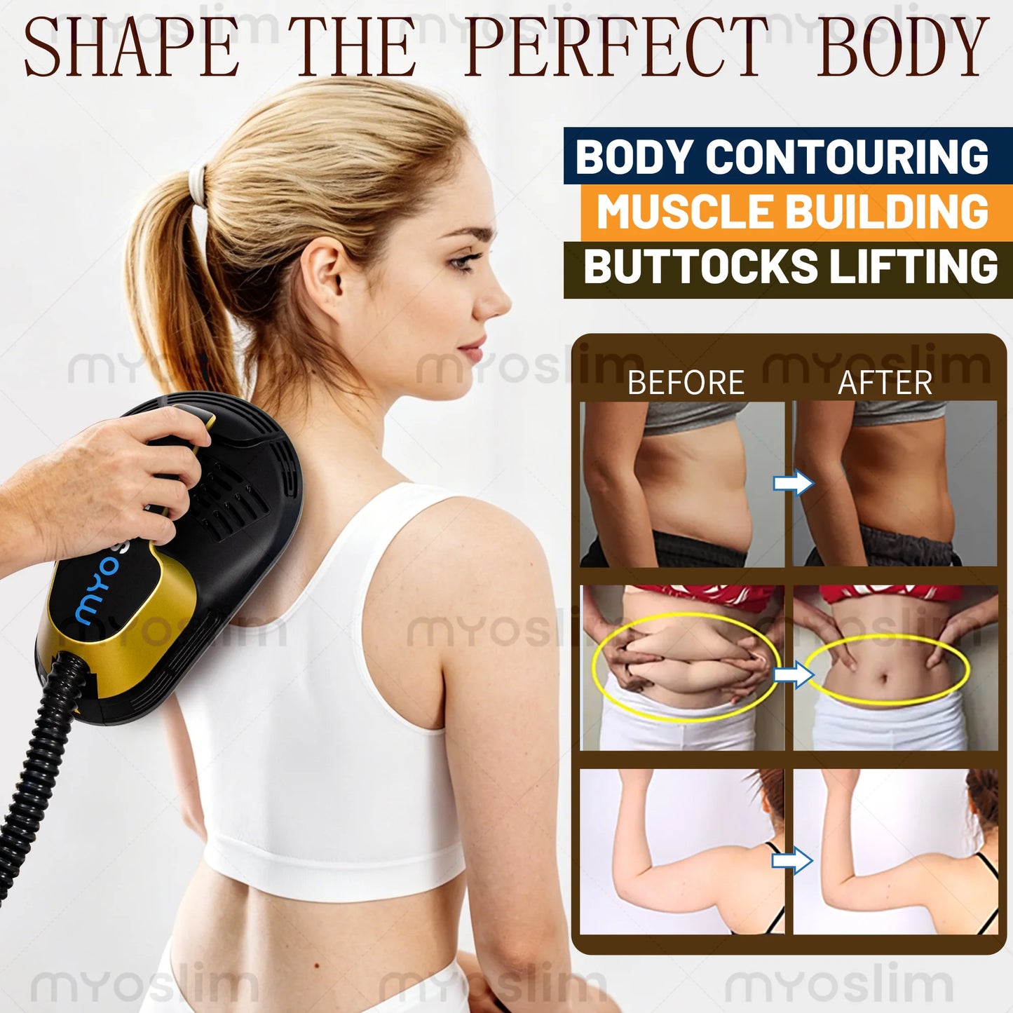 Myoslim RF High Intensity Electromagnetic Body Sculpting Machine