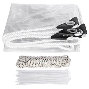 Clear PVC Tarp Heavy Duty Transparent Tarpaulin With Grommets