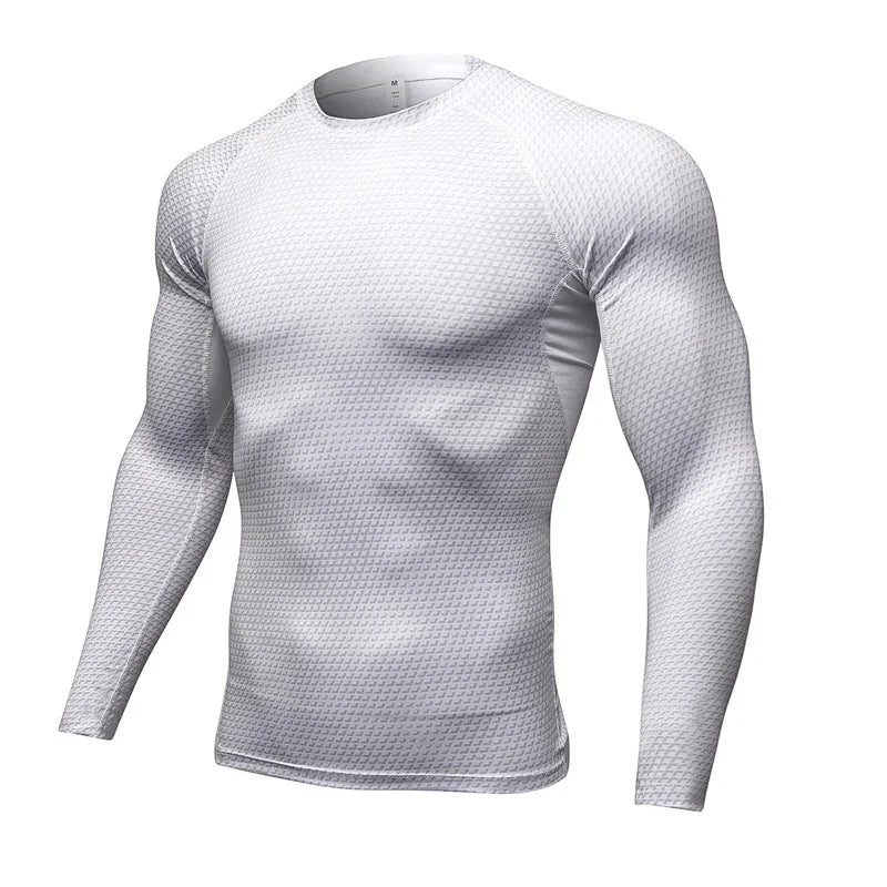 Men's Fitness Running Long Sleeve Quick Dry Training Shirt