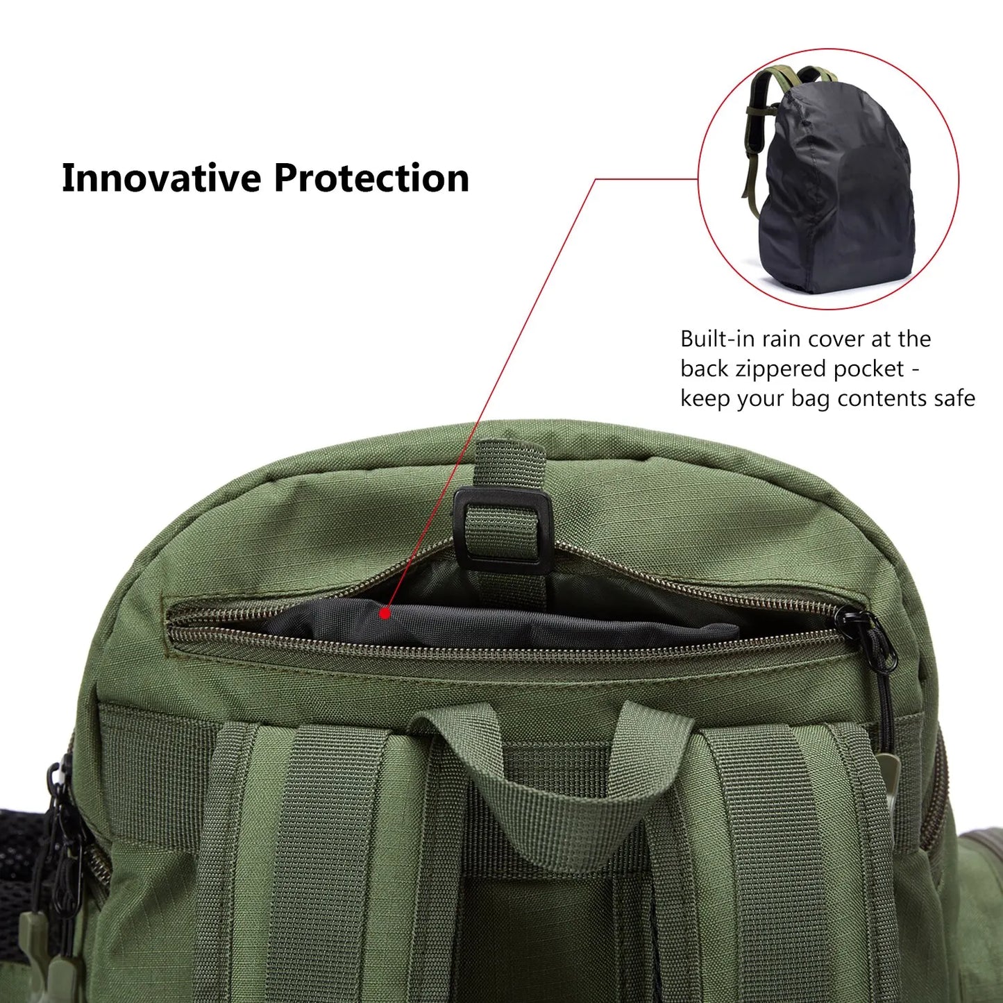 Bassdash Lightweight Tactical Fishing Bag Tackle Backpack Multifunctional Storage System