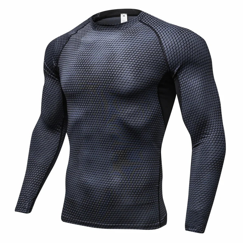 Men's Fitness Running Long Sleeve Quick Dry Training Shirt