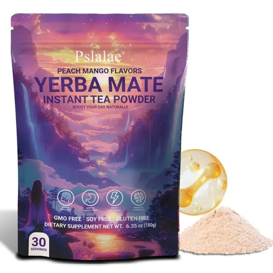 PslalaeCharge Yerba Mate 3 In 1 Energy Supplement Lions Mane